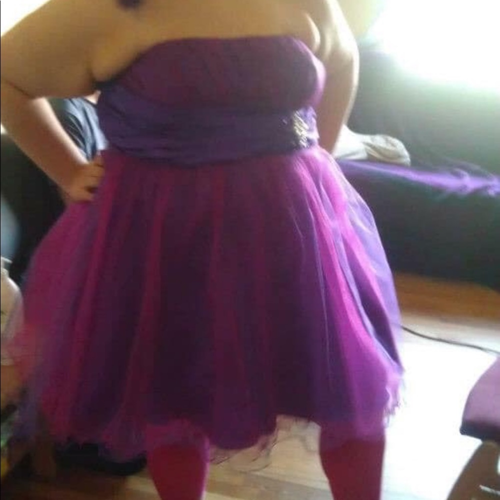 Purple and Fuchsia Party Dress